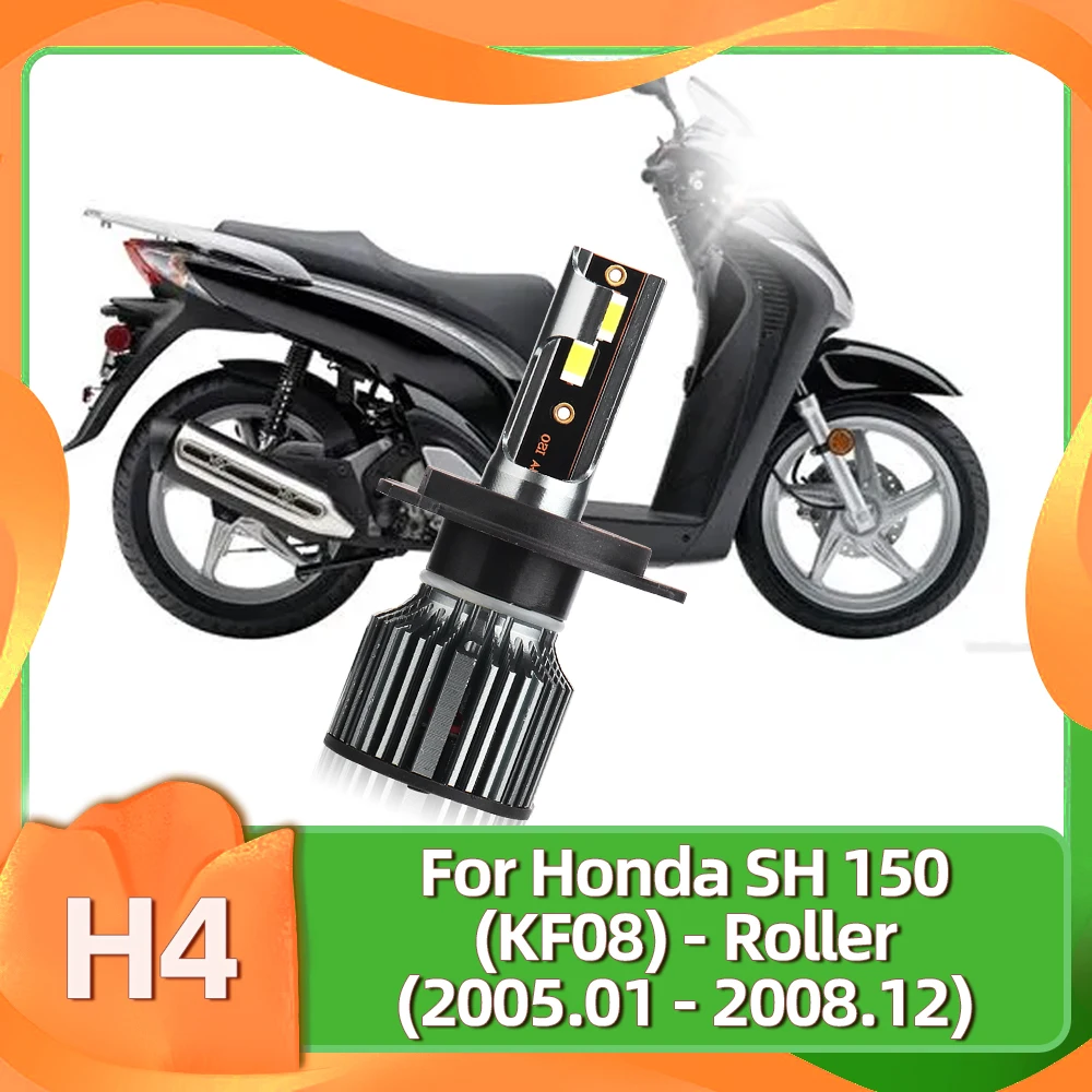 Faro Moto H4 50W Bright Csp 7500Lm Per Honda Sh150 Sh 150 (Kf08) - Roller 2005 2006 2007 2008 Moto Sostituire Hi/Lo Beam