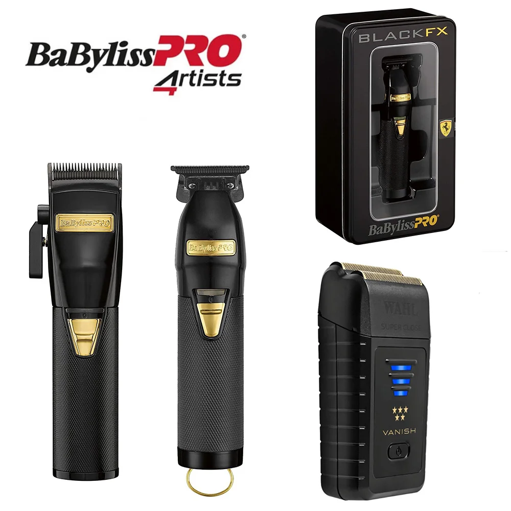 Babylisspro Blackfx Metal Collection Clipper/Delineing Trimmer Barberology Graphite Fx870Bn Fx787Bn Metal Ferrari Model
