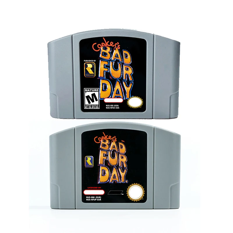 Cartuccia Di Gioco A 64 Bit Conker Di Qualità Superiore Bad Fur Day Usa Ntsc Eur Pal Version Per Console N64