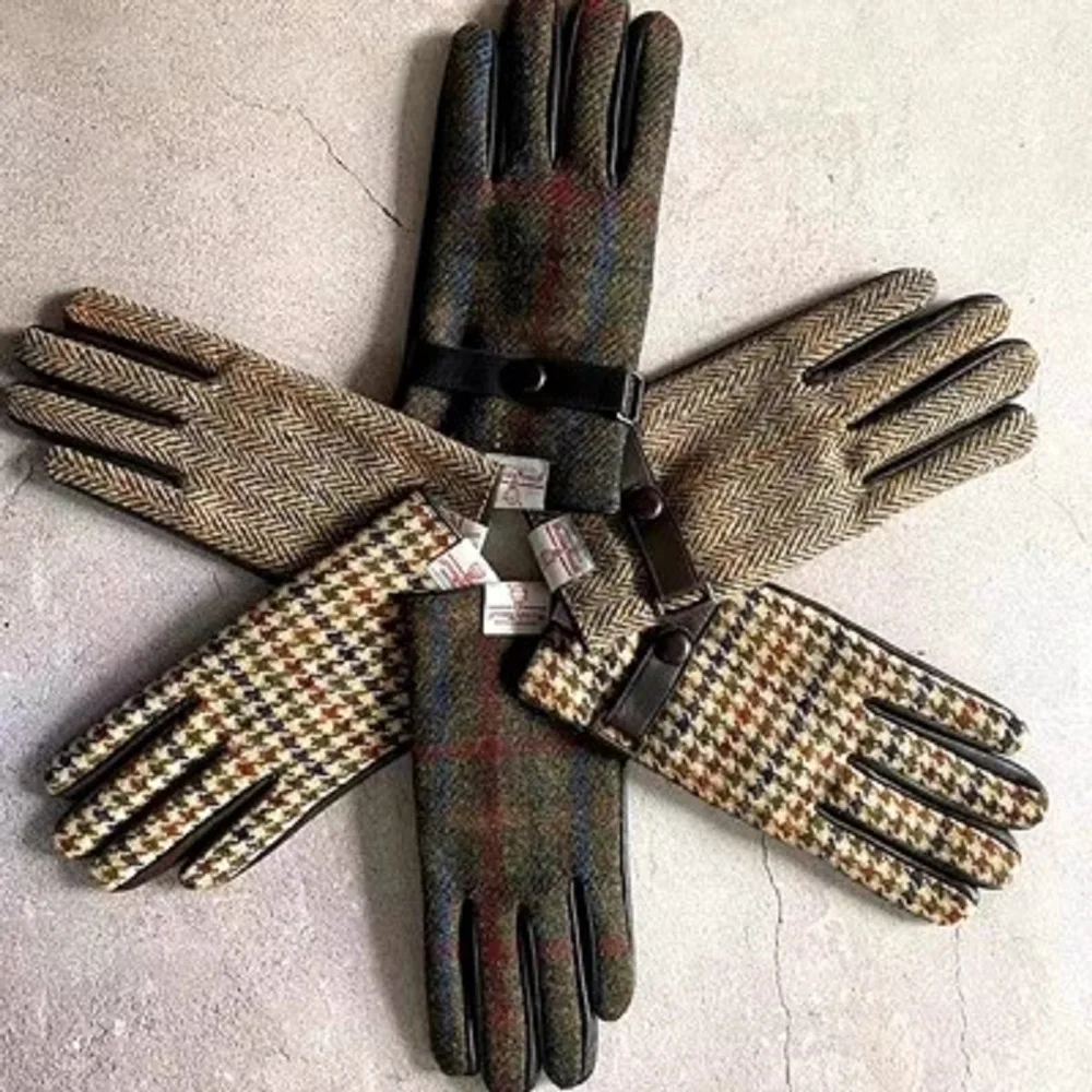 Harris Tweed Autunno E Inverno Guanti Caldi Per Uomo E Donna Coppia Harris Guanti In Tweed Guanti Touch Screen In Pelle Di Lana Britannica