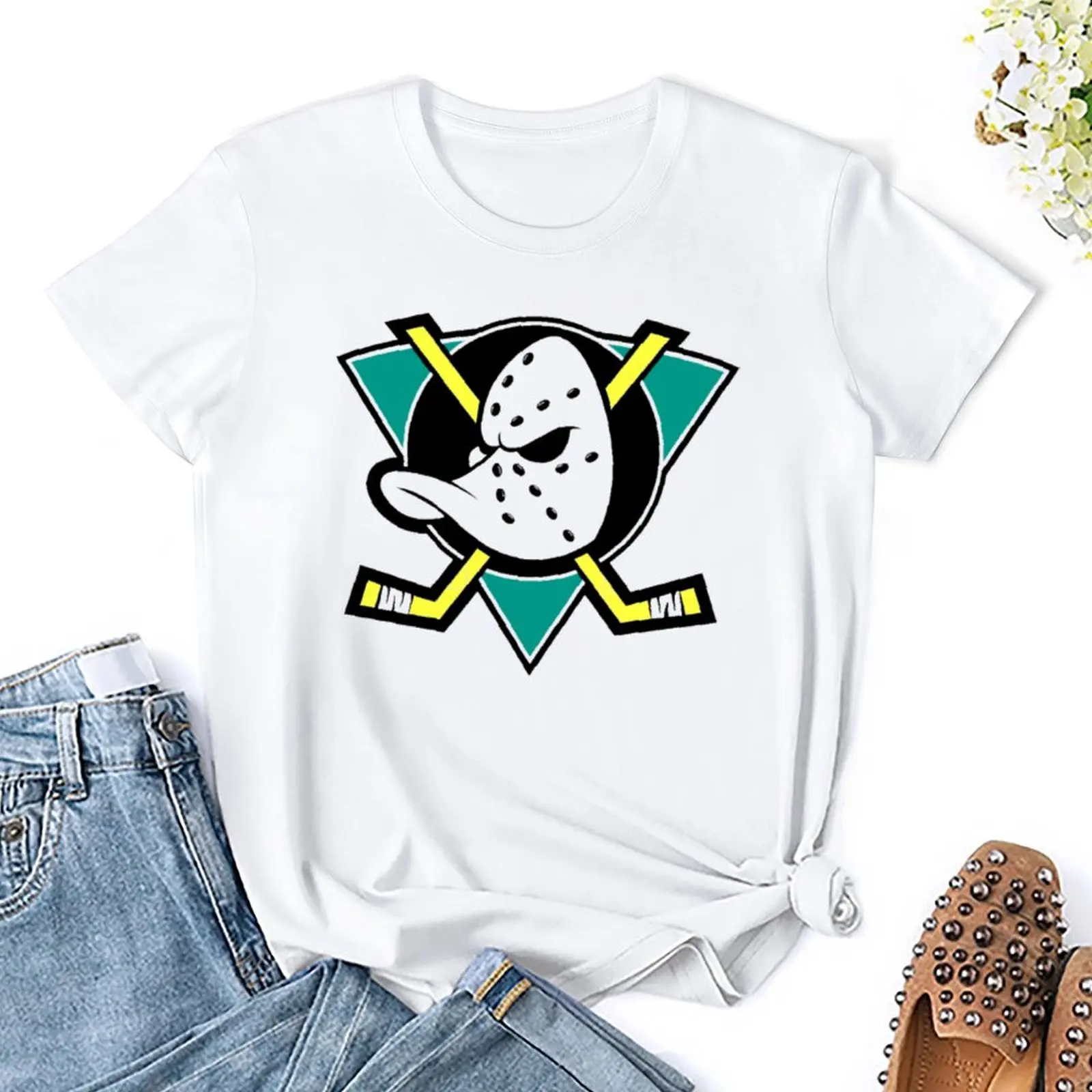 Fresh Mighty Ducks Hockey Su Ghiaccio 1 T-Shirt Movimento Tshirt Cute Funny Aactivity Competition
