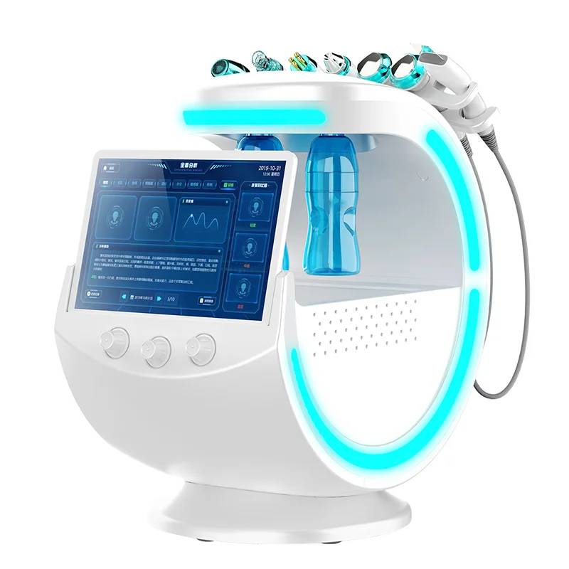 7 In 1 Carbon Oxygen Bubble Ice Blue Microdermoabrasione Aqua Jet Peel Hydro Facial Dee [Pulizia Macchina Anti-Invecchiamento Per Salone