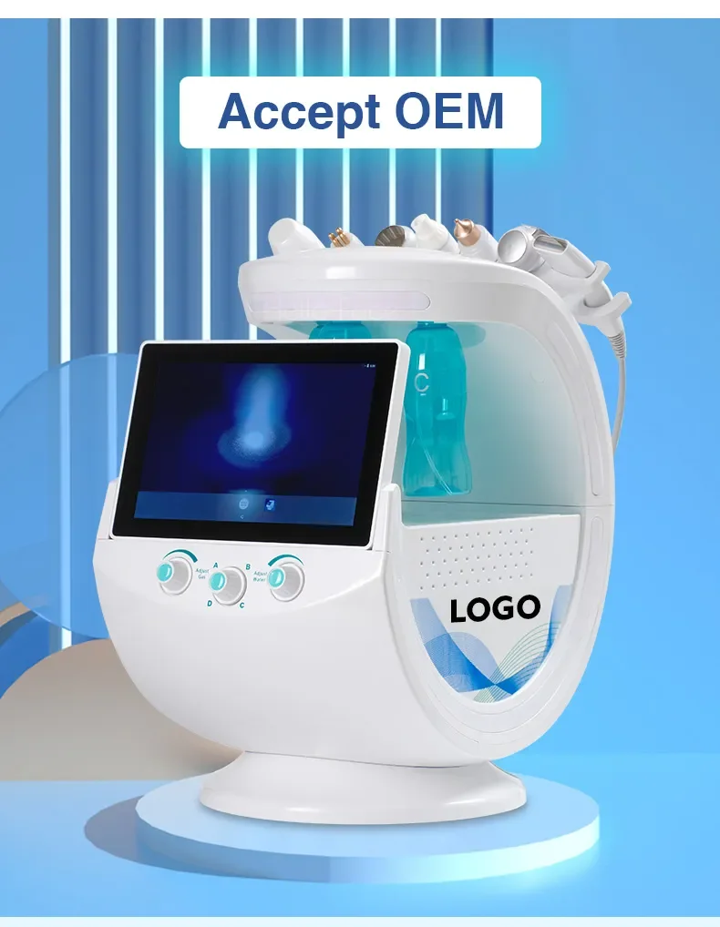 7 In 1 Smart Cleansing Skin Analysis Deep Pore Beauty Machine Ice Blue Vacuum Hydra Skin Lifting Salone Anti-Età