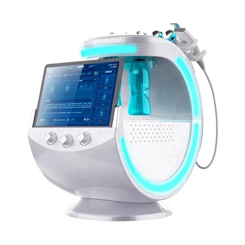 7 In 1 Smart Cleansing Skin Analysis Deep Pore Beauty Machine Ice Blue Vacuum Hydra Skin Lifting Salone Anti-Età