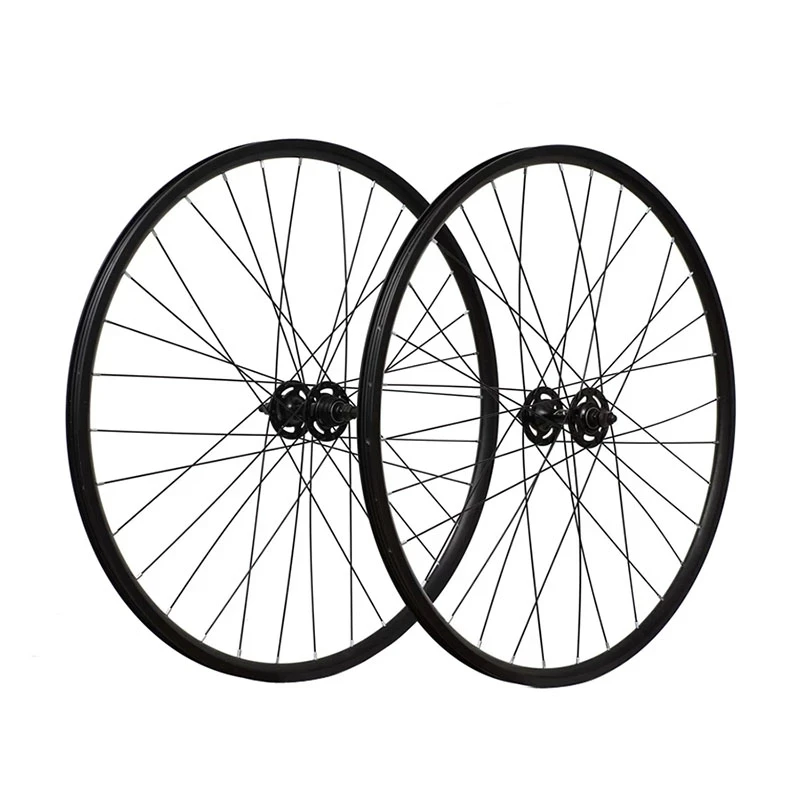 Fixie Bike Wheel Rim Silver Flip-Flop Hub 25Mm Wheelset Anteriore Posteriore 32 Fori Single Speed Vintage Fixed Gear Lega Di Alluminio