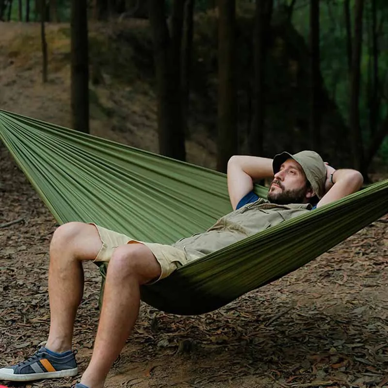 Amaca Da Campeggio Per Adulti Da Caccia Lounge Hanging Triangle Beach Sleeping Baby Hammock Portable Tourist Amacas Colgantes Camp Supplies