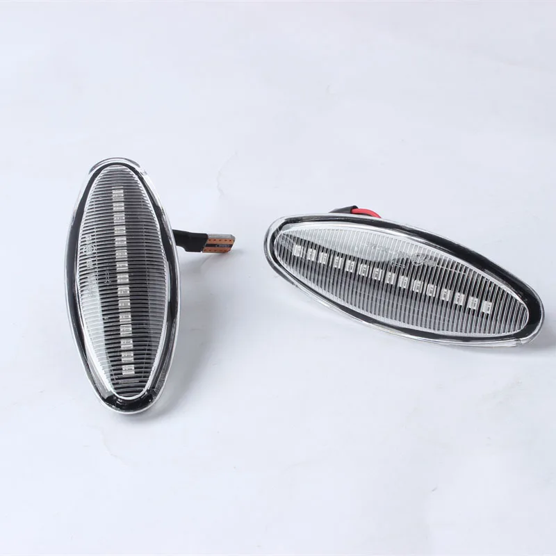 2Pcs Smoke/Clear Lens Ambra Led Front Side Marker Light Per 1999-2007 Jaguar S-Type 1996-2005 Xk 8/Xkr 2003-2006 Xj X350