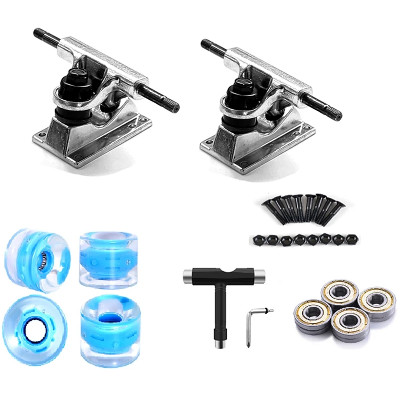 Cuscinetti Per Skateboard, Ruote Per Skateboard Da 60Mm, Camion Per Skateboard, Viti Per Skateboard, T-Tool Per Pattini All-In-One, Impugnatura Per Sk