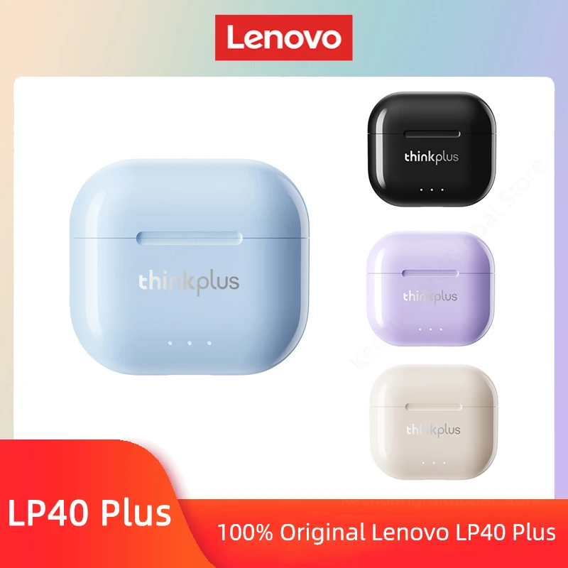 Auricolari Originali Lenovo Lp40 Plus Tws Lp40 Ii Wireless Bluetooth 5.3 Cuffie Sport Riduzione Del Rumore Touch Control Earbus Nuovo
