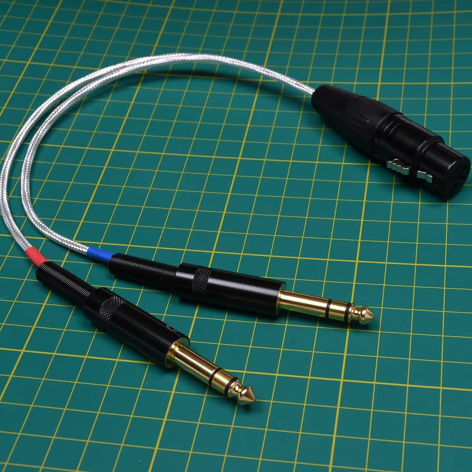 Gagacocc Dual 1/4 6.35Mm Maschio A 4Pin Xlr Femmina Adattatore Audio Bilanciato Per Rme Adi-2 Pro