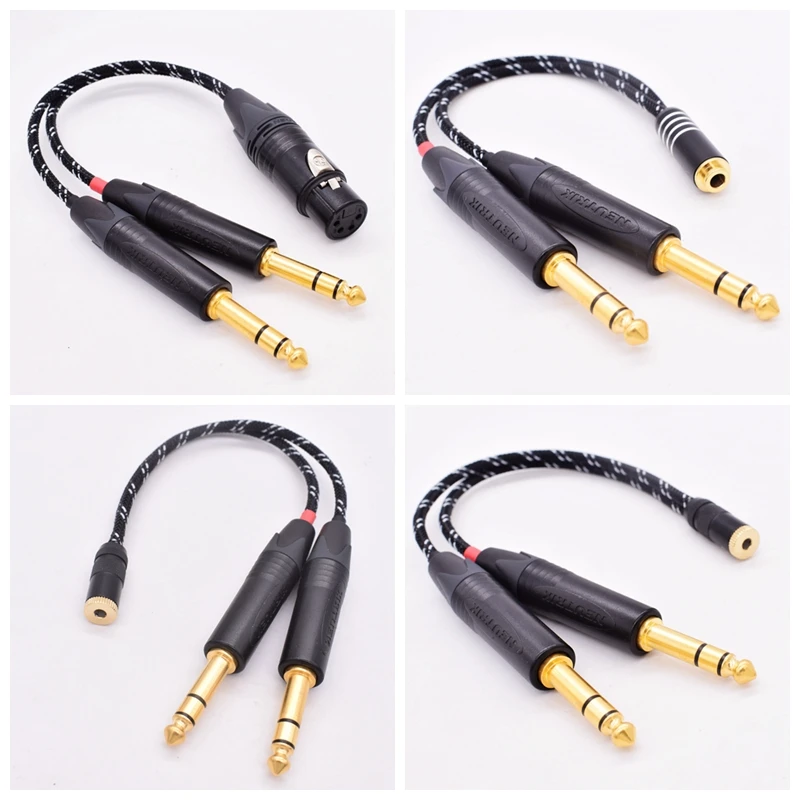 Audiophile Dual 6.35Mm 6.5Mm Bilanciato A 2.5Mm 3.5Mm 4.4Mm 4 Pin Xlr 4 P Cavo Audio Adattatore Per Cuffie Per Teac Ud-503 Ud505 Rme