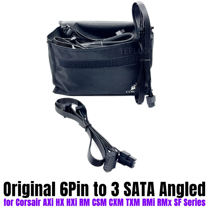 Cavo Di Alimentazione Per Disco Rigido Hdd Ssd Angolato Da 6Pin A 3X Sata Originale Per Rmi Rmx Rme Axi Hx Hxi Rm Csm Cxm Txm Sf Alimentatore