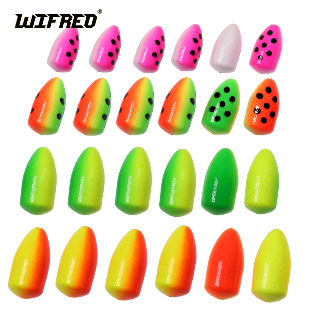 Wifreo 20 Pz Schiuma Da Pesca Galleggiante Bobber Boe Proiettile Galleggianti Ovali Per Pesca A Mosca Pompano Bottom Rigs Accessorio Per La Pesca In A