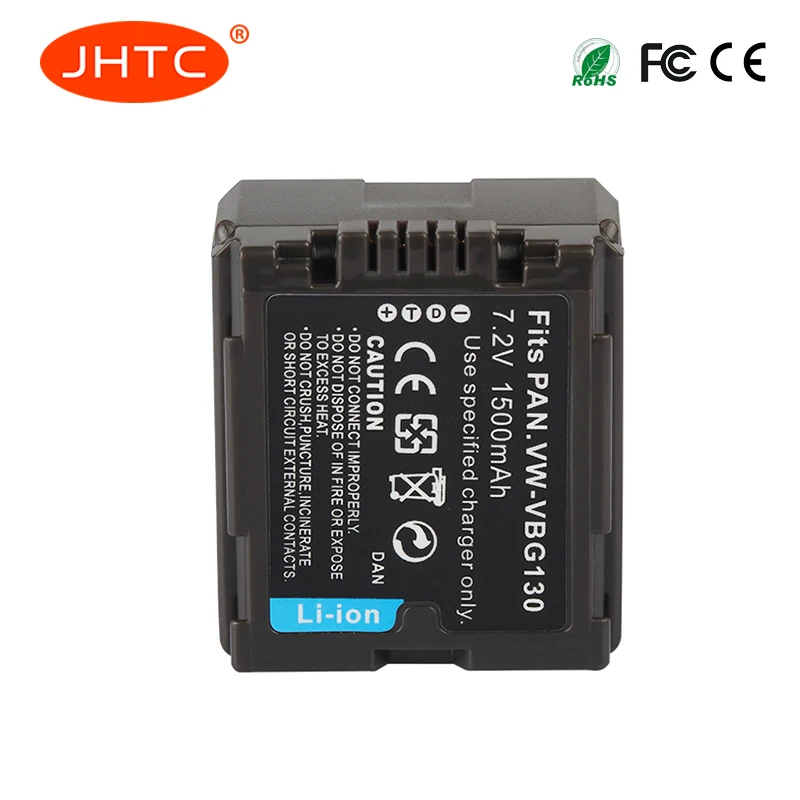 Batteria Vw Vbg130 1500Mah Per Panasonic Vw-Vbg130 Vw-Vbg070 Vw-Vbg260 Sdr-H20 Sdr-H28 Sdr-H258 Hdc-Sd1 Batterie Per Fotocamera