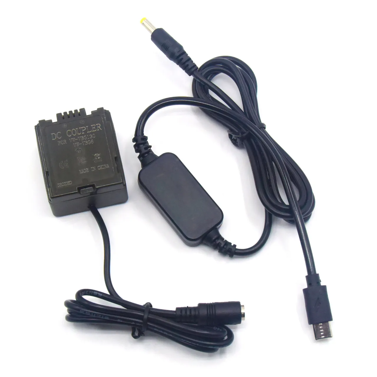 Cavo Usb Tipo C Dc Vw-Vbg130 Vbg6 Batteria Falsa Per Fotocamera Panasonic Ag-Hmc153Mc Sd600 Tm300 Sdr-H20 Hdc-Sx5 Pv-Gs80 Vdr-D50