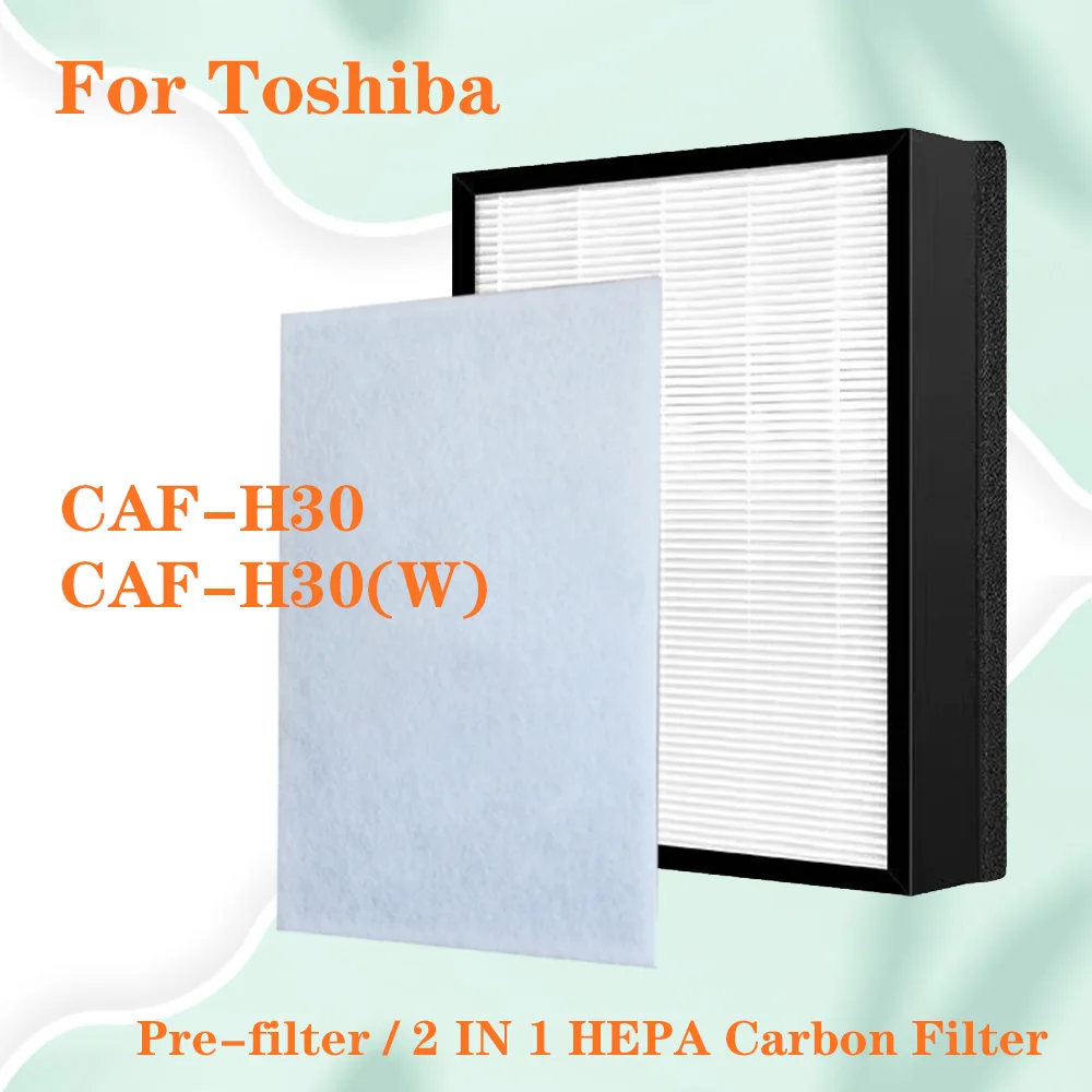 Sostituzione Per Purificatore D'Aria Toshiba Caf-H30 Caf-H30(W) Filtro Combinato Hepa E Carbone Compatibile