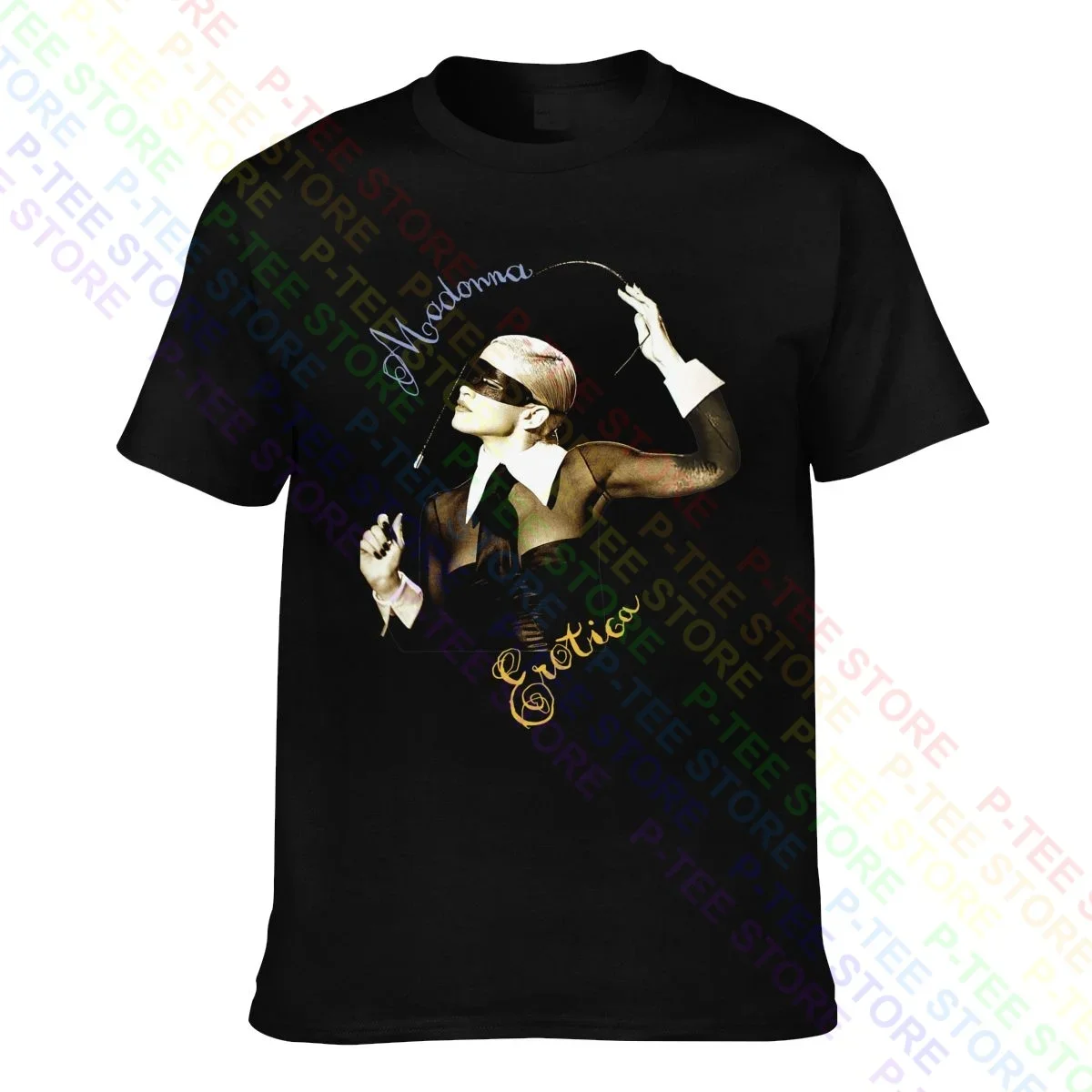 Madonna Gita Maschera Frusta Erotica Sex Book Promo Era Meisel Boy Toy T-Shirt Tee Shirt Moda Unisex