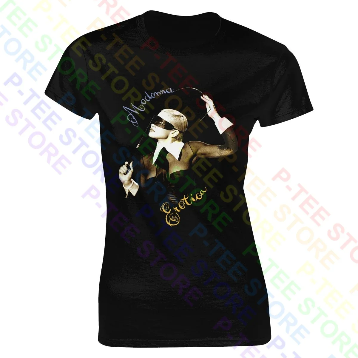 Madonna Dita Mask Whip Erotica Sex Book Promo Era Meisel Boy Toy T-Shirt Da Donna Lady Shirt New Trendy Female Tee