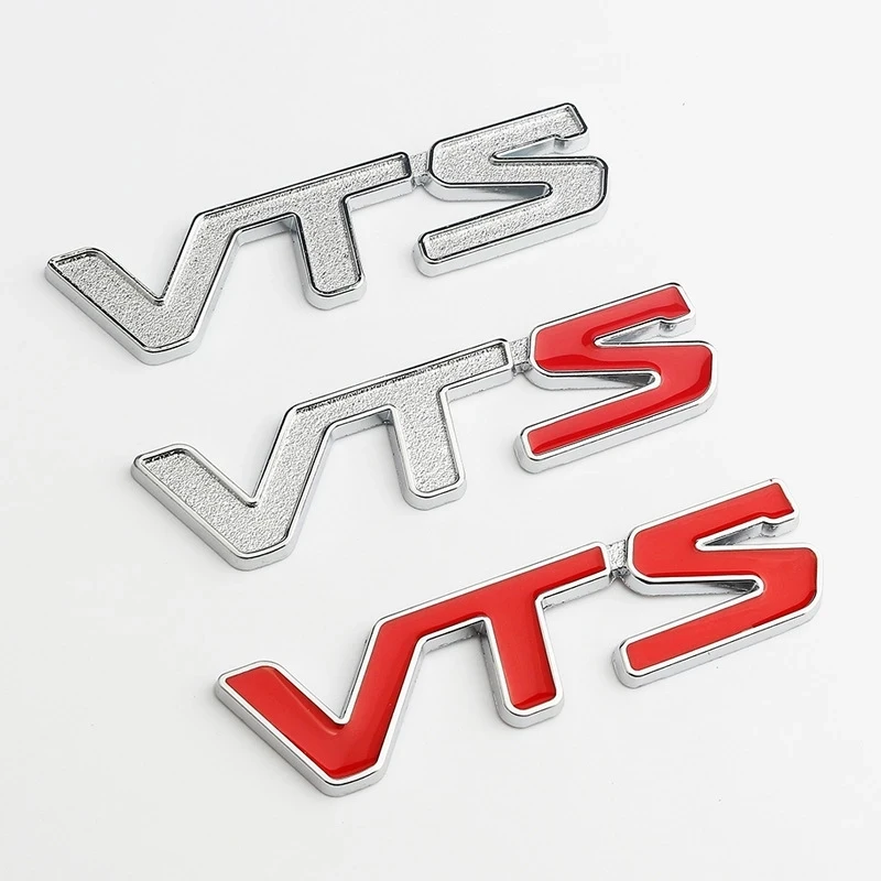 3D Metal Logo Vts Emblem Letters Car Fender Trunk Badge Per Citroen C2 C3 C4 Quatre Xsara Jimny Saxo Vts Sticker Accessori