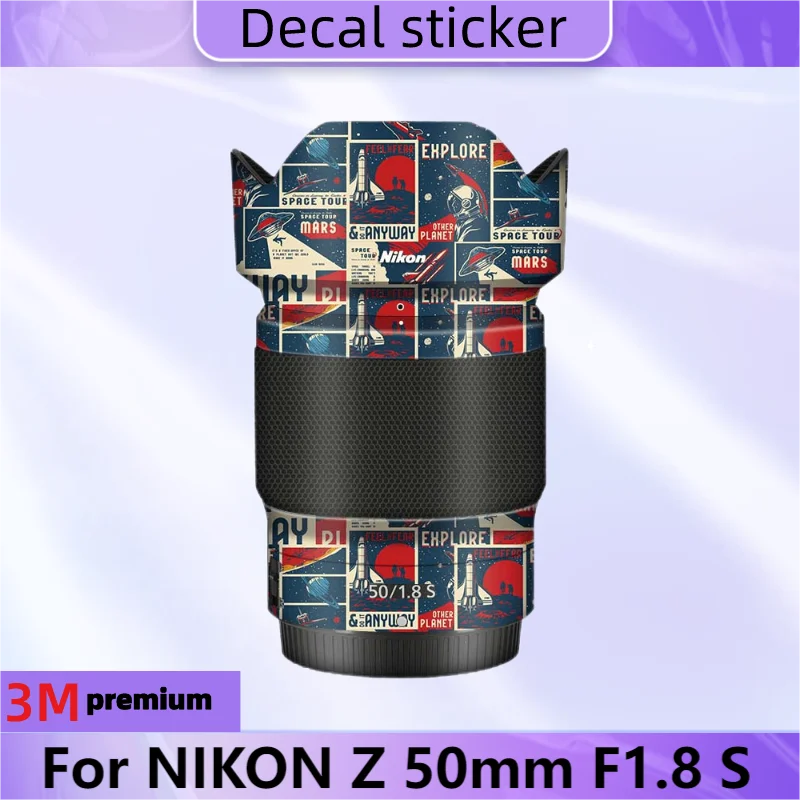 Per Nikon Z 50Mm F1.8 S Adesivo Per Lenti Decalcomania Protettiva Per La Pelle Pellicola Avvolgente In Vinile Cappotto Protettivo Antigraffio Z50 50 1