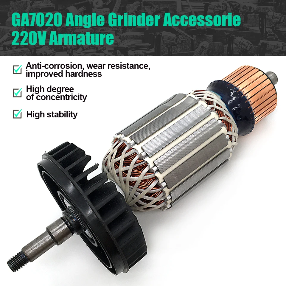 Sostituire Per Makita Ga7020 Ga9020 Ga7020S Ga9020S A220V Armatura Rotore Angolo Grinde Accessori Utensili Elettrici Pezzi Di Ricambio Buono