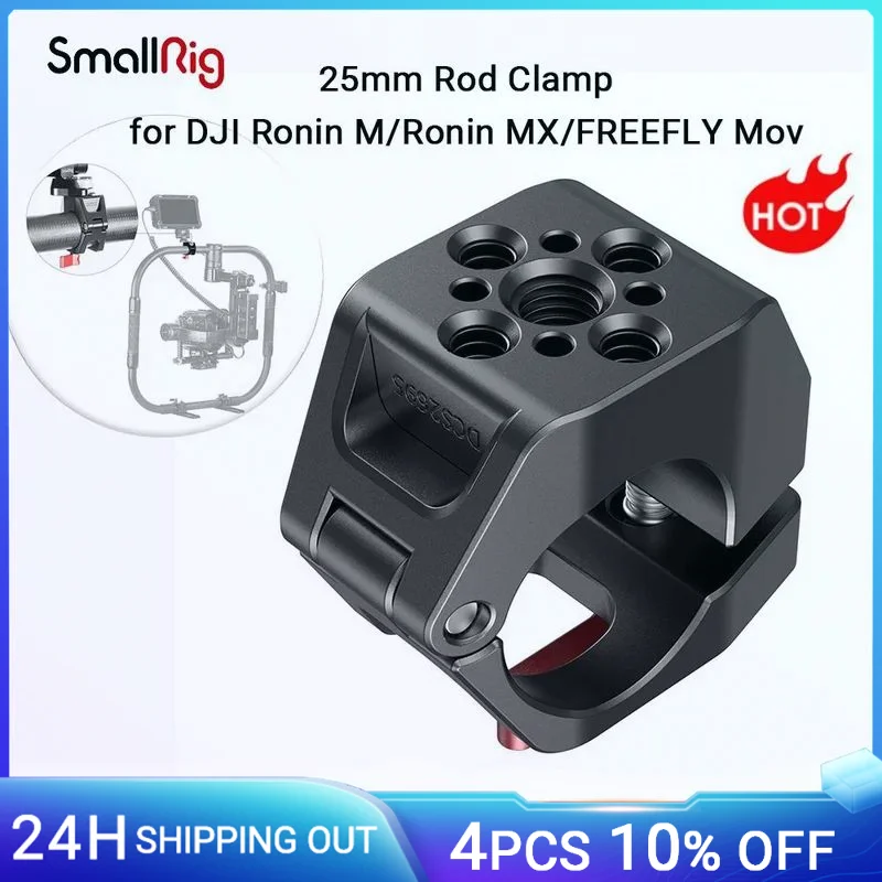 Morsetto Per Asta Smallrig Da 25Mm Con Arri 3/8 "-16 E 1/4"-20 Fori Accessori Per Dji Ronin M/Ronin Mx Per Freefly Movi Gimbal -2695