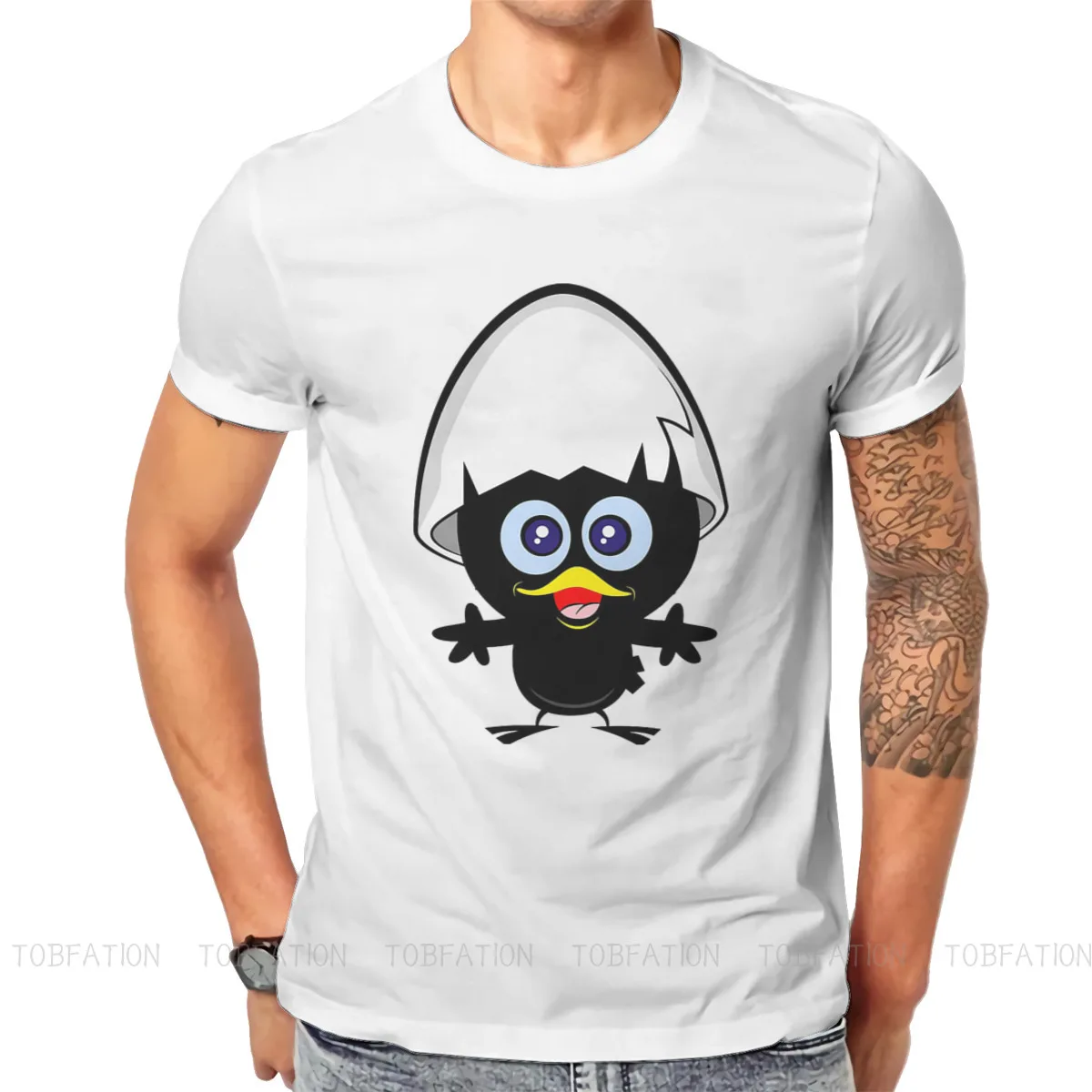 Calimero Anime Cute (2) Tshirt Top Graphic Men Vintage Goth Summer Clothing Cotton Harajuku T Shirt