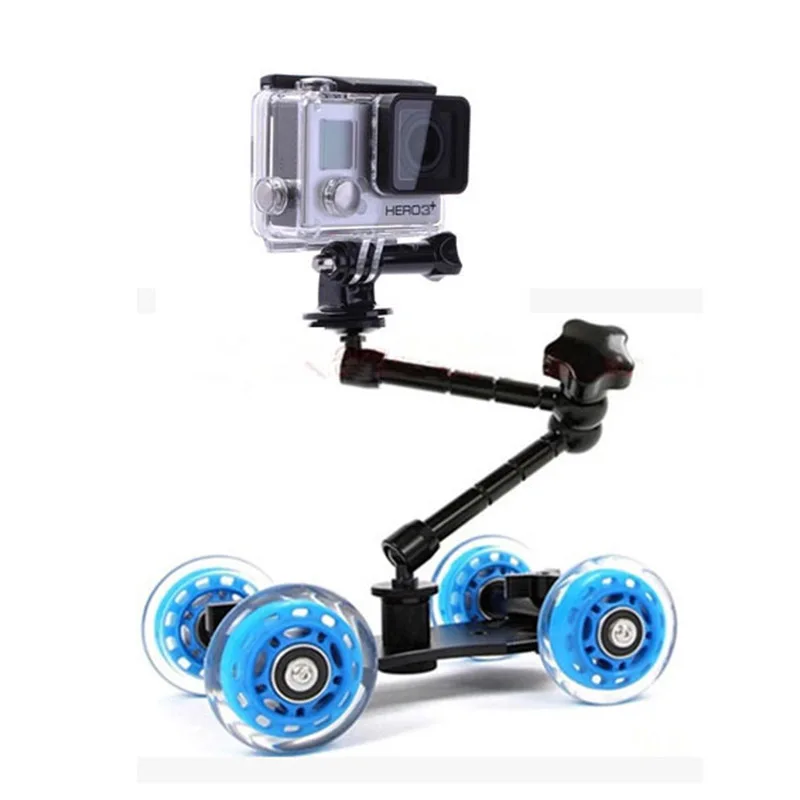 3 In1 Camera Rail Car 11 "Pollici Braccio Magico Articolato + Mini Desktop Table Dolly Car Per Canon Nikon Sony Camera Pro 3 3 + 4 5 Sj