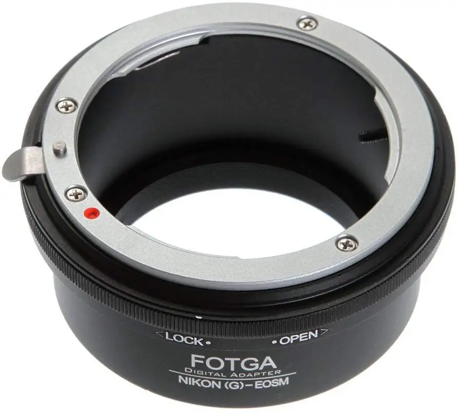 Anello Adattatore Fotga Per Obiettivo Canon Eosm M2 M3 A Nikon G F Ai Ais Af-S