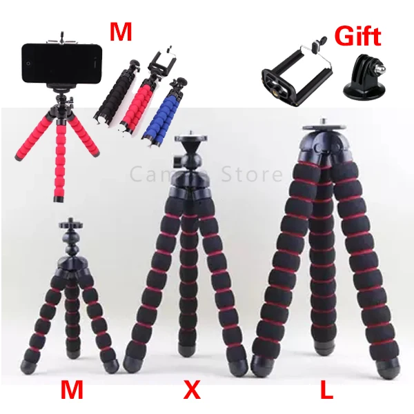 Octopus Treppiedi Stand Spider Flessibile Mobile Mini Treppiede Gorillapod Per Iphone Gopro Canon Nikon Sony Fotocamera Tavolo Scrivania Telefono