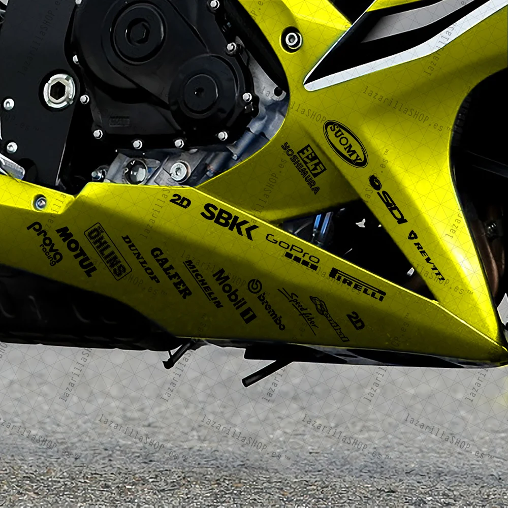 [Pack9/18Syya] Adesivi Sponsor Moto Sponsor Kit Motociclismo Vinile Adesivo Circuit Pack Marche Logo Adesivi Da Corsa Carenatura Moto Qualità Lazillas