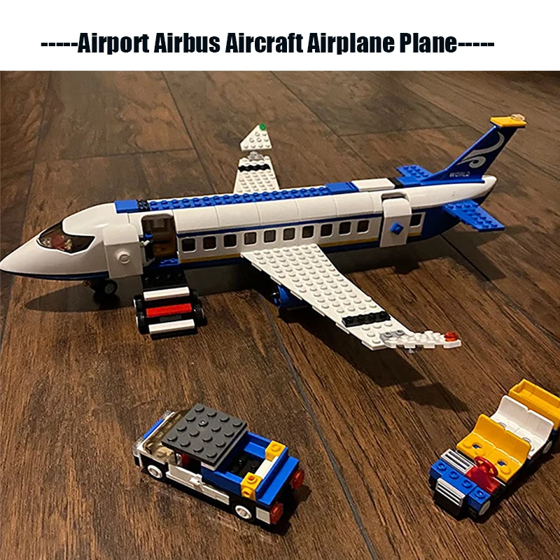 463Pcs City Airport Airbus Aircraft Airplane Brinquedos Avion Model Building Blocks Mattoni Giocattoli Per Passeggeri Per Bambini