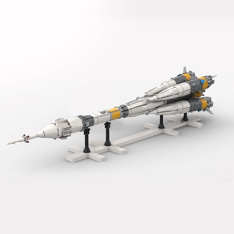 Sojus-Fg Soyuz Rocket Building Blocks Kit Moc Space Launch Vehicle Airbus Aircraft Plane Bricks Model Toy Kids Regalo Di Natale
