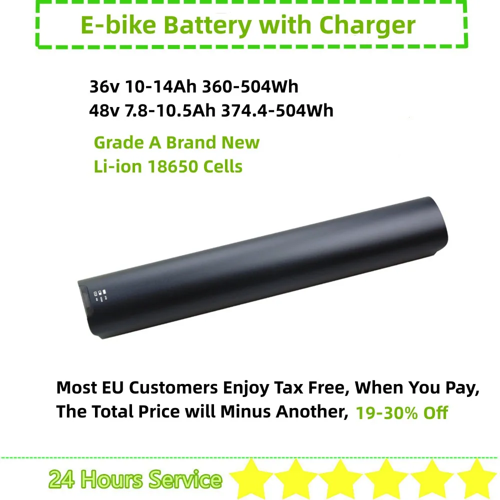 City Bike Mountain Bike Nascosta Batteria Ebike 36V 10Ah 10.4Ah 11.6Ah 12.8Ah 14Ah Argento E-Mobility Macwheel Ebike Batteria