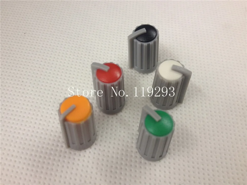 [Bella]Taipower Bit Behringer Manopola Miscelatore Tappo Assale Colorato Rosso, Arancione. Bianco Nero Verde D Albero 11X18Mm-100 Pz/Lotto