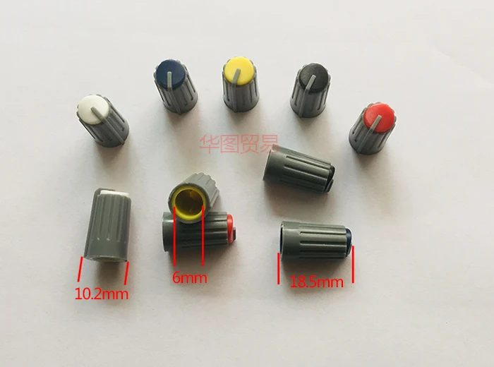 10 Pcs Per Behringer Xenyx802 1204Usb Qx-1002Usb Mixer Professionale Calotta Del Pomello Altezza Di Copertura 18.5 Millimetri Metà Albero Interno Foro