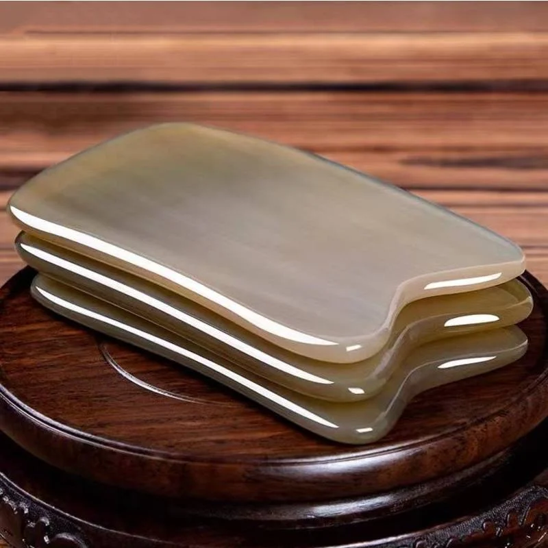 Natural Buffalo Horn Massage Raschietto Board Gua Sha Raschiando Lift Face Eye Body Agopuntura Spa Therapy Treatment Strumento Di Bellezza