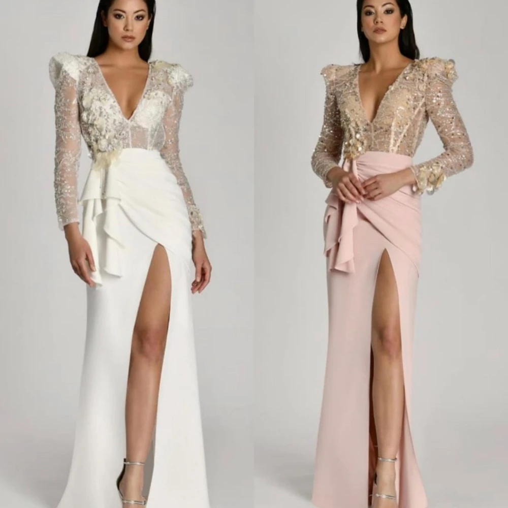 Abiti Da Ballo Di Alta Qualità Retro Scollo A V A-Line Paillettes Abito Da Cerimonia In Raso Vestido Da Zara De 15 Quinceaeceras