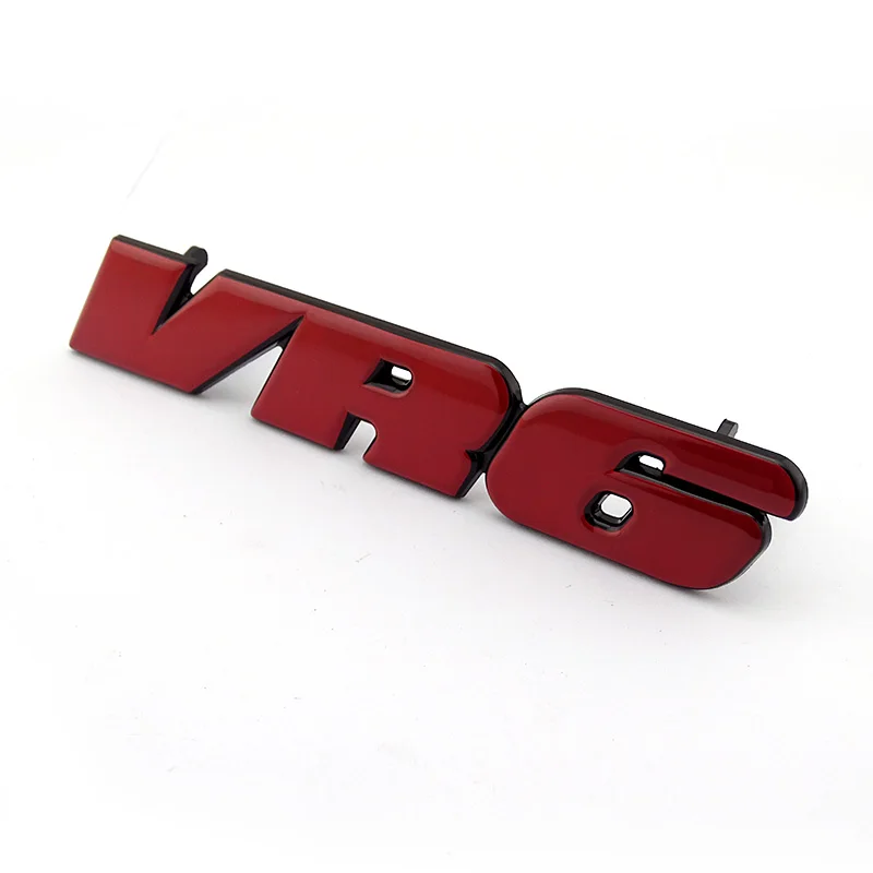 Adesivo 3D Rosso Chrome Vr6 Car Grill Badge Emblem Decal Mk3 Griglia Logo Automatico Per Vw Golf Corrado Jetta Passat