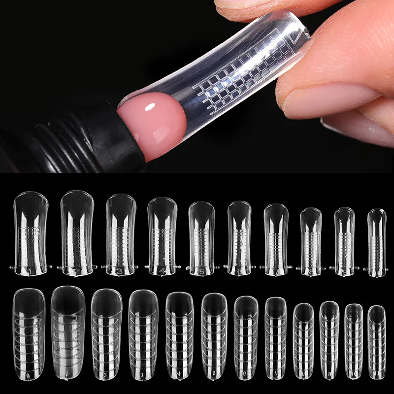Nail Dual Form False Nail Tips Extension Quick Building Stampo Nail Gel System Uv Acrylic Fai Da Te Forms Nail Tips Manicure Decoration
