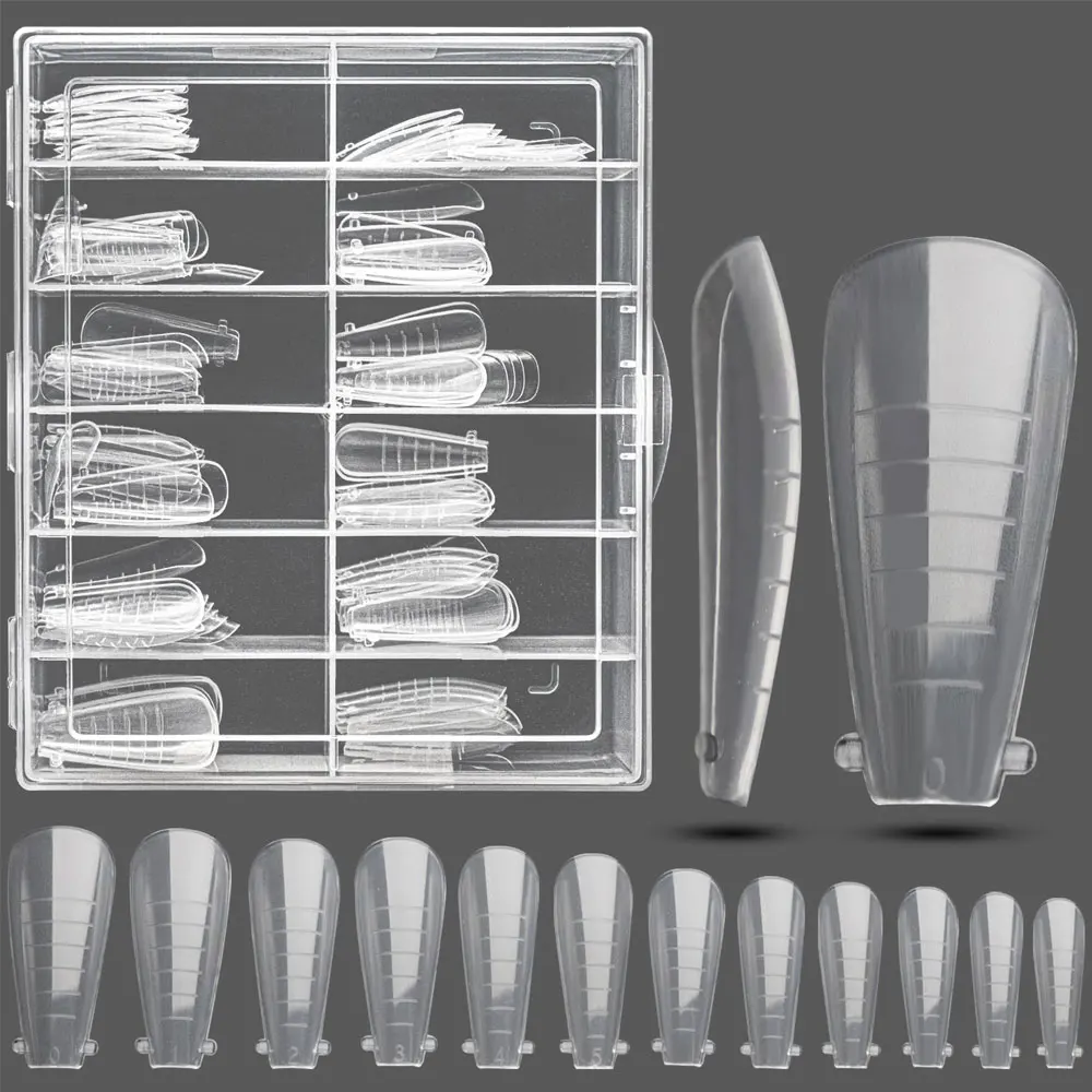 New Nail Art Press On False Nails Coffin Gel Nails Forms Extension Display Full Cover Short Nail Gel Tips Art Accessories Tool