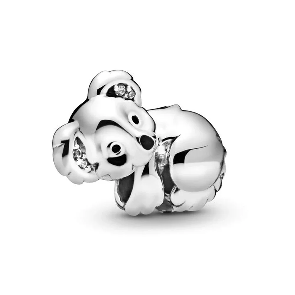 Lovely Koala Climbing Tree Charm Bead Fit Braccialetto Pandora Originale Creazione Di Gioielli Da Donna Fai Da Te