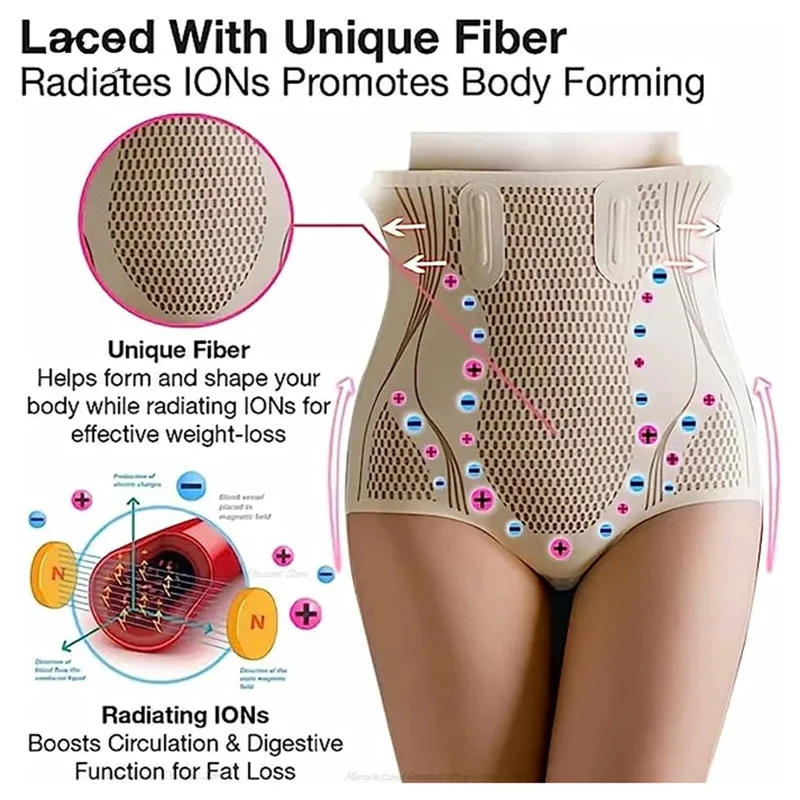 Ice Silk Ion Fiber Repair Shaping Women Sculpt Shaping Short A Vita Alta Body Shaper Slip Firm Tummy Control Pants Shapewear