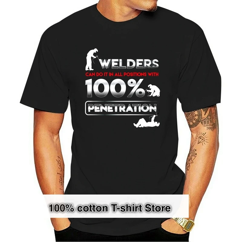 Maglietta Da Uomo Cool Welders Può Fare In Tutte Le Posizioni (1) Magliette T-Shirt Da Donna