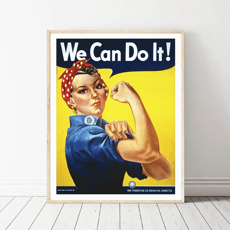 Possiamo Farlo! Rosie The Riveter Poster Vintage Ww2 Propaganda Stampe Arte Antica Della Parete Tela Pittura Immagini Decorazione Murale