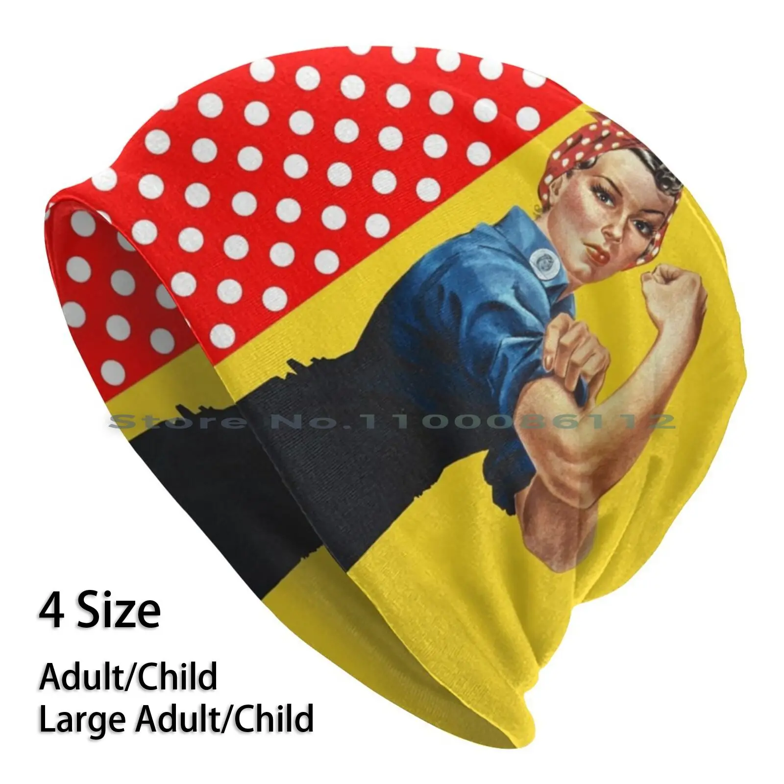 Berretti A Pois E Rosini Cappello Lavorato A Maglia Rosica The Rivetter We Can Do It Rose The Riviter Costume Party Yellow Polka Dots Rosy