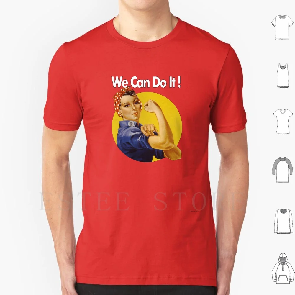 Ce La Possiamo Fare! T Shirt Fai Da Te Big Size 100% Cotone Siamo In Grado Di Fare E Siamo In Grado Di Farlo Rosie Siamo In Grado Di Farlo Donna Siamo
