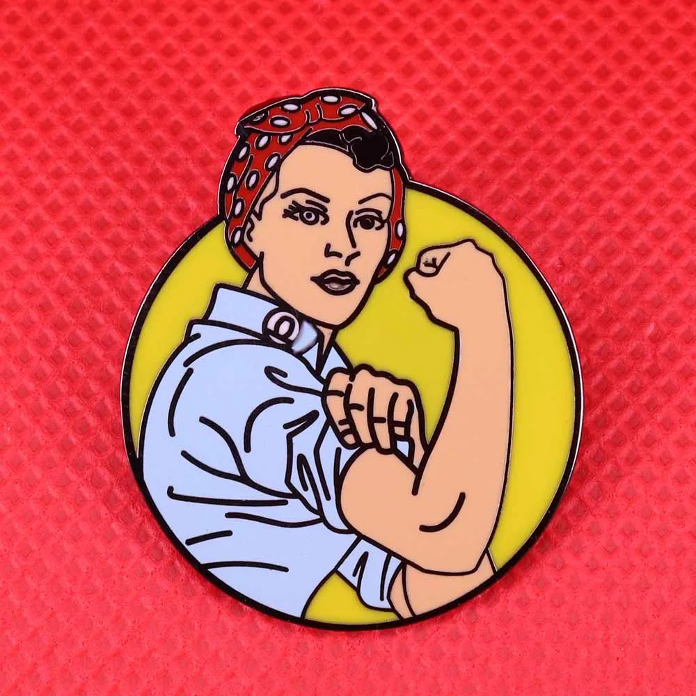 Ce La Possiamo Fare! Spilla Femminista Spilla Poster Di Rosica La Rivettatrice Per Incoraggiare Le Donne Ad Entrare Nella Forza Lavoro!