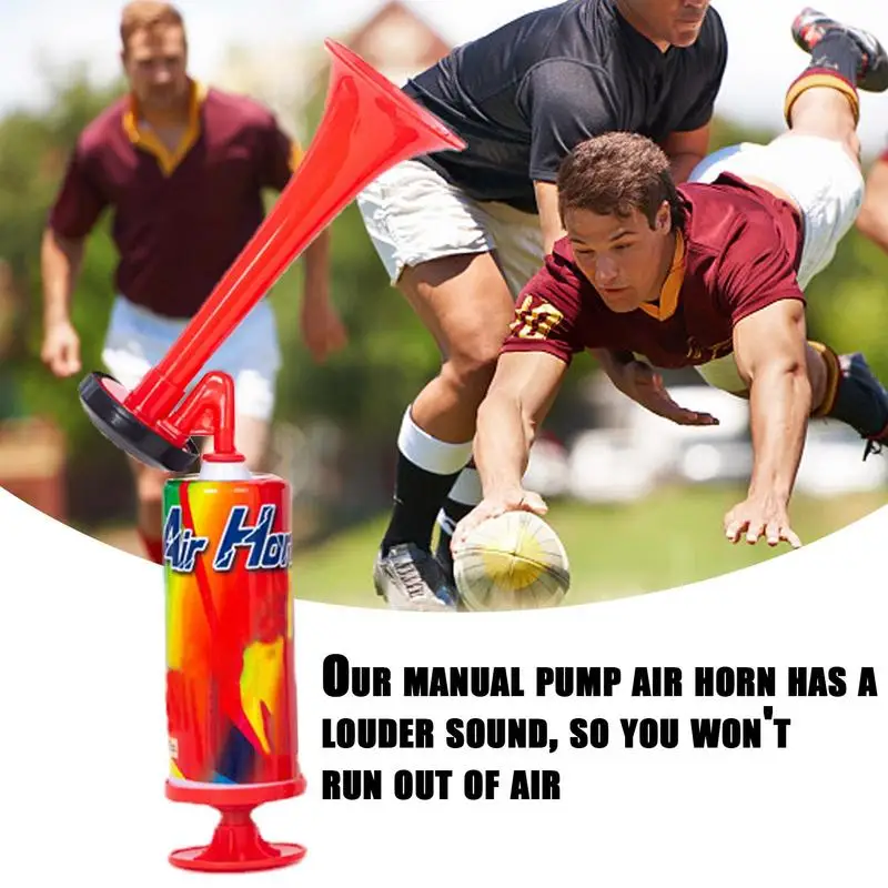 Corno Da Calcio Tubo Di Plastica Vuvuzela Ventilatori A Bassa Voce Cheer Football Air Horn Speaker Cheerleading Horns Push The Pump Gas Air Horns