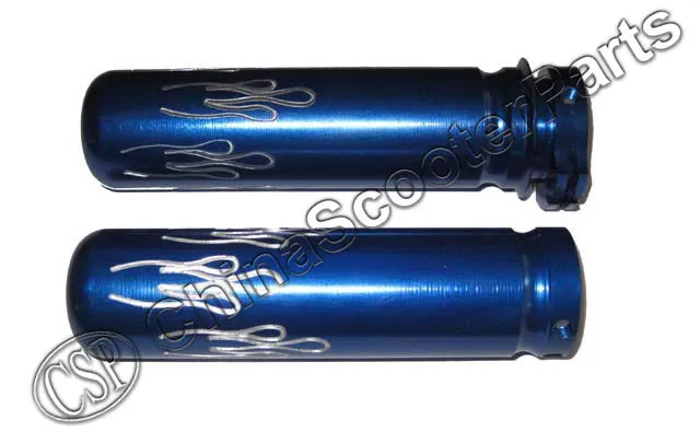 Cnc Mini Moto Twist Throttle Handle Grips Set 47Cc 49Cc Pocket Bike Atv Quad Dirt Pit Go Kart Buggy Blue